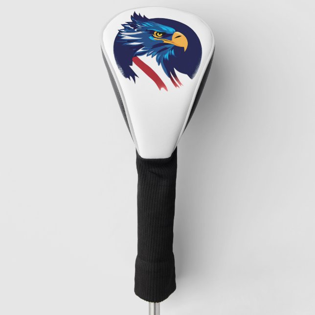 American Blad Eagle Flag   Golf Head Cover (Front)