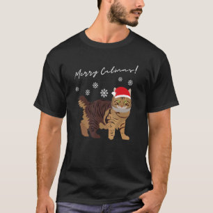 American Bobtail Cat Merry Catmas Christmas Cat T-Shirt