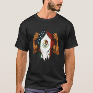 American Born Mexican Roots Flag Proud USA Love Me T-Shirt