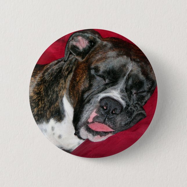 American Boxer 6 Cm Round Badge (Front)