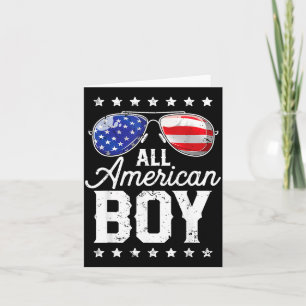 American Boy 4th of July USA Sunglasses Family Card