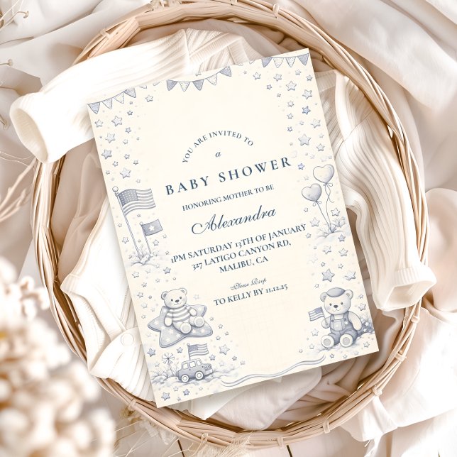 American Boy All American Baby Shower Invitation (Creator Uploaded)