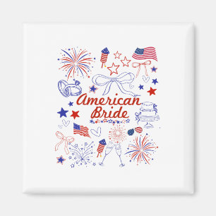 American Bride Patriotic Wedding Celebration Magnet