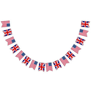 American British Wedding Bunting