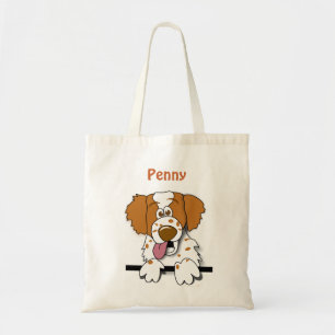 American Brittany Cute Cartoon Dog Personalised Tote Bag