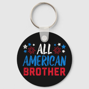 American brother 4th of july matching family key ring
