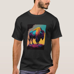American Buffalo Animal Pop Bison Grilling  1 T-Shirt