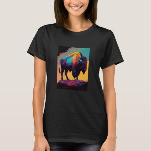 American Buffalo Animal Pop Bison Grilling  1 T-Shirt