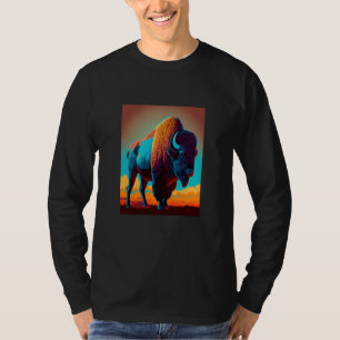 American Buffalo Animal Pop Bison Grilling  3 T-Shirt