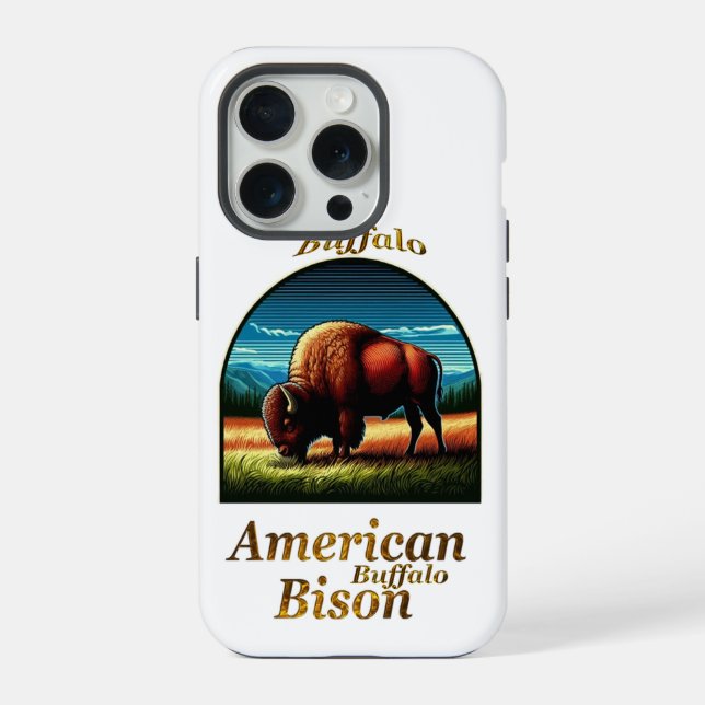 American Buffalo Bison iPhone Case (Back)