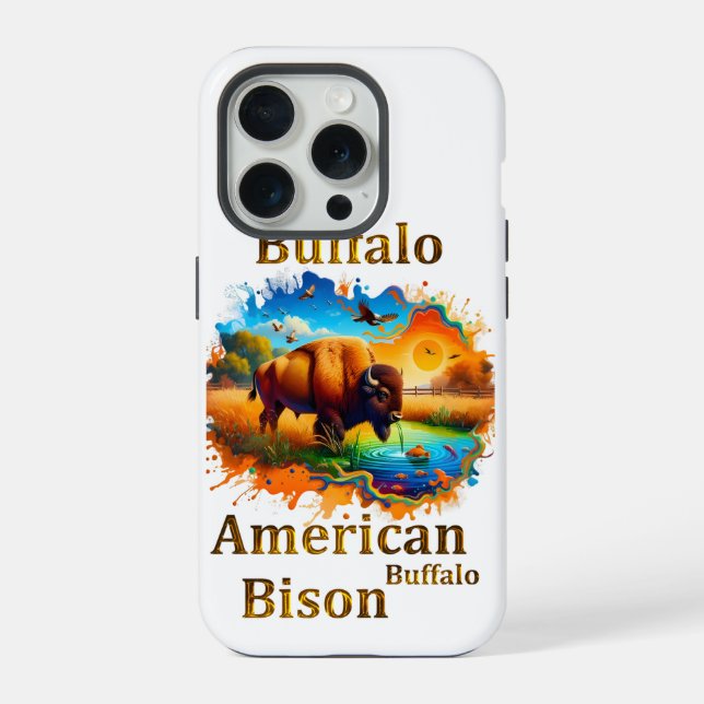 American Buffalo Bison iPhone Case (Back)