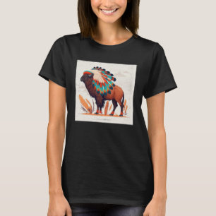 American Buffalo Colourful Aztec Bison Men Women T-Shirt