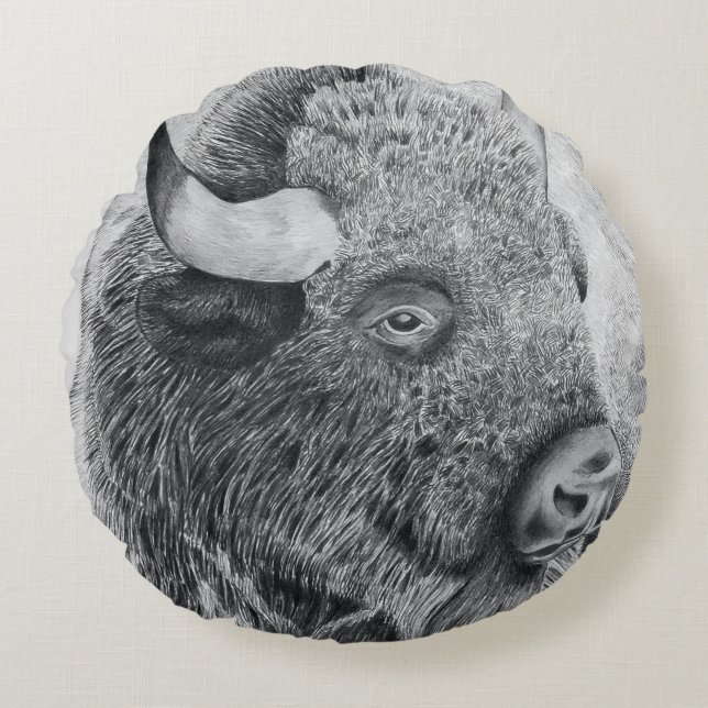 American Buffalo Round Cushion (Front)