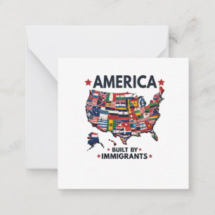 American Built by Immigrants Patriotic American Card