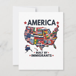 American Built by Immigrants Patriotic American Card