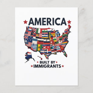 American Built by Immigrants Patriotic American Flyer
