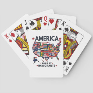 American Built by Immigrants Patriotic American Playing Cards