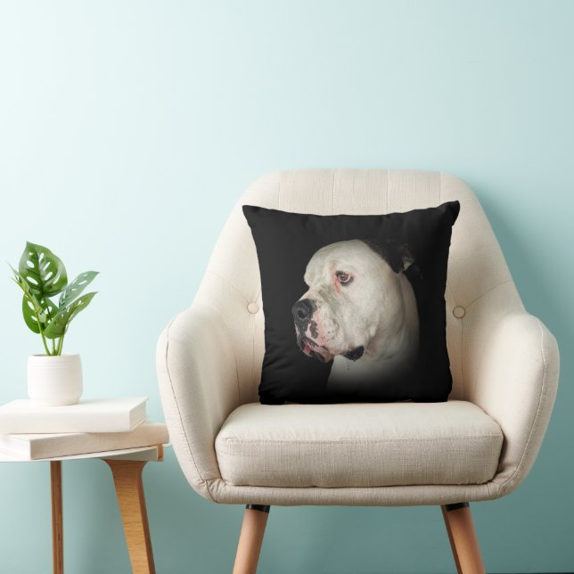 American Bull Dog Portrait Cushion (Chair)