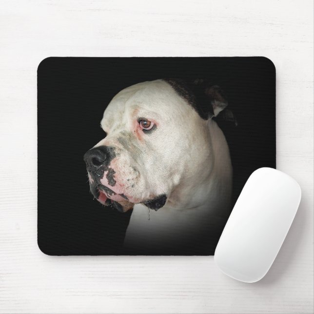 American Bull Dog Portrait Mouse Pad (With Mouse)