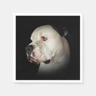 American Bull Dog Portrait Napkin