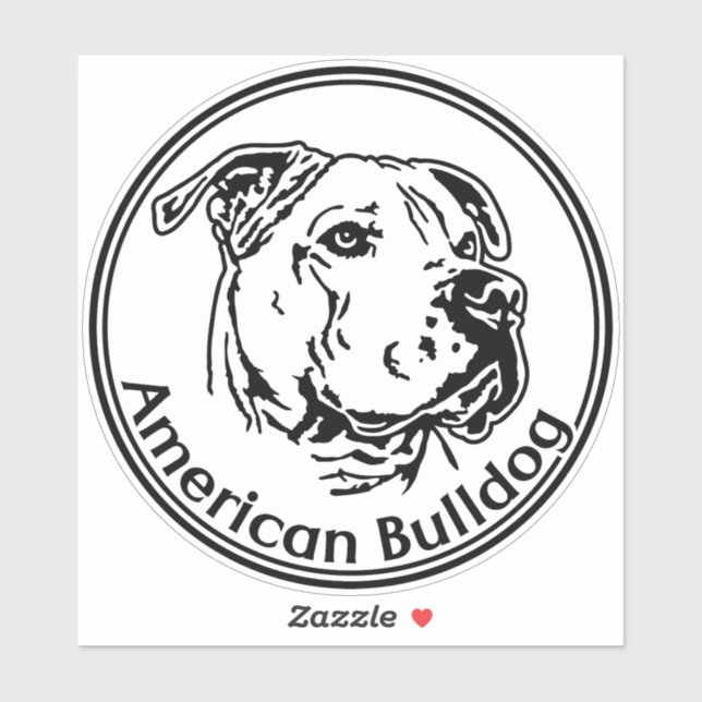 American Bulldog Car Sticker (Sheet)