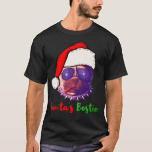 American Bulldog Christmas Santa's Bestie T-Shirt