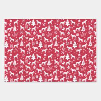 American Bulldog Christmas Wrapping Paper Sheet
