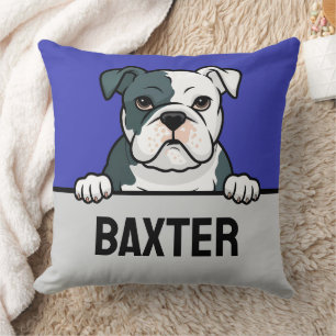 American Bulldog Custom Bulldog Puppy Dog Lovers Cushion