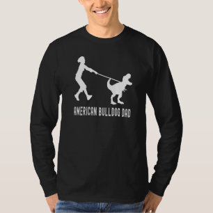 American Bulldog Dad Dinosaur Funny Gifts Bulldog T-Shirt