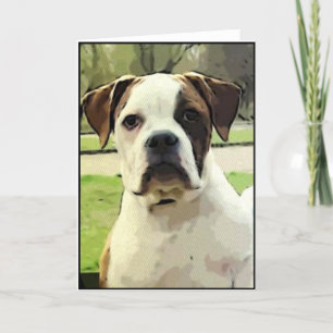 American bulldog greeting card