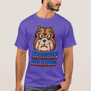 American Bulldog Head Dog Owner T-Shirt