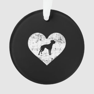 American Bulldog Heart Dog Ornament