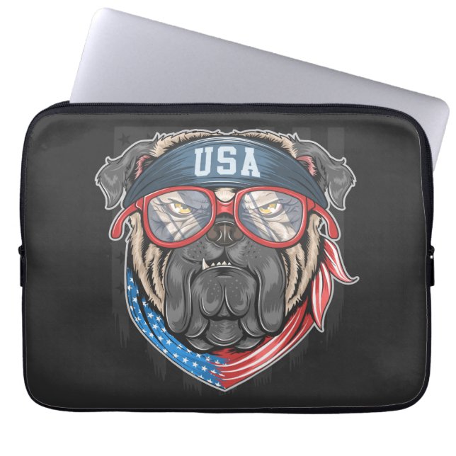 American Bulldog Laptop Sleeve (Front)