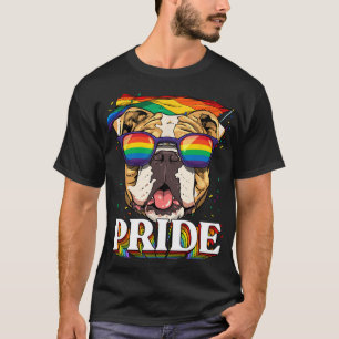American Bulldog Lgbtq Rainbow Flag Pride Month Do T-Shirt