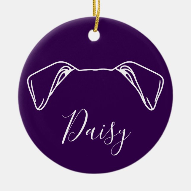 American Bulldog Ornament (Om Logo) (Front)