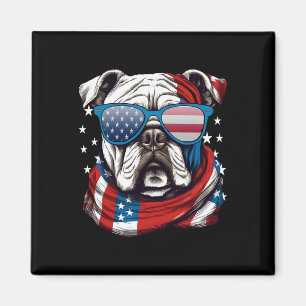American Bulldog Patriotic 4th Of July Dog Lovers Magnet