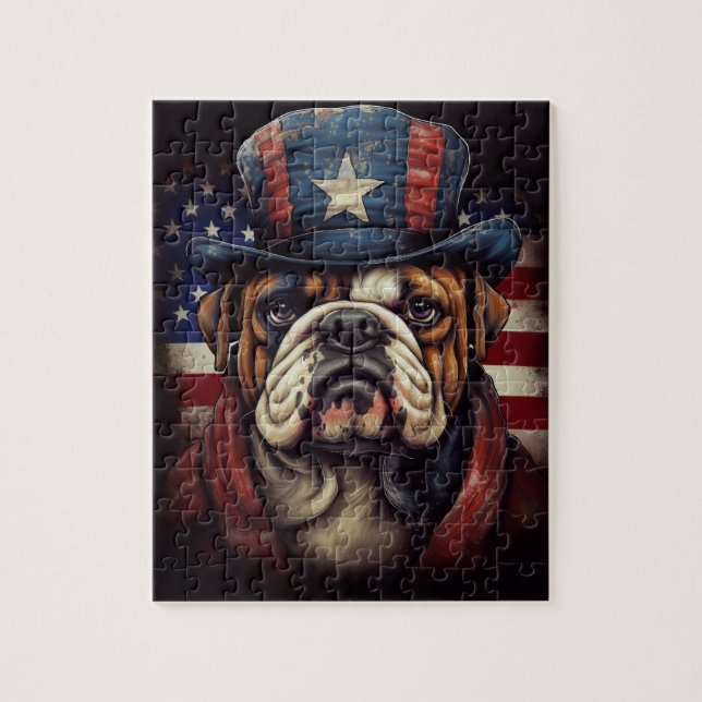 American Bulldog Poster Jigsaw Puzzle (Vertical)