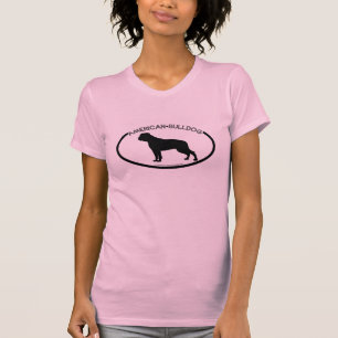 American Bulldog Silhouette Black T-Shirt