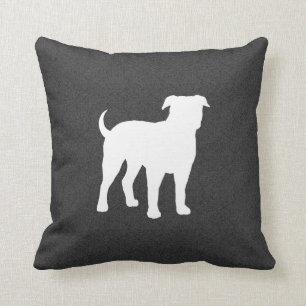 American Bulldog Silhouette Cushion