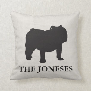 American Bulldog Throw Pillow