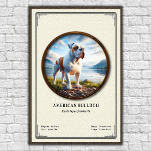 American Bulldog Zoology Series Poster