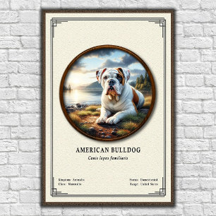American Bulldog Zoology Series Poster