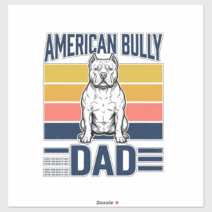 American Bully Dad Vintage Dog Lover Shirt Design_