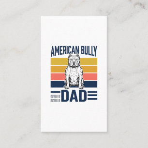 American Bully Dad Vintage Dog Lover Shirt Design_ Business Card