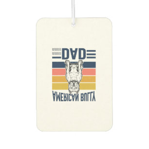 American Bully Dad Vintage Dog Lover Shirt Design_ Car Air Freshener