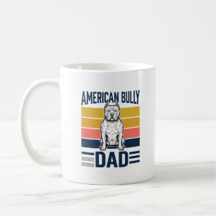 American Bully Dad Vintage Dog Lover Shirt Design_ Coffee Mug