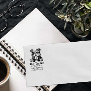 American Bully Dog, Custom Return Address,  Rubber Stamp
