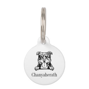 american bully dog personalised name tags