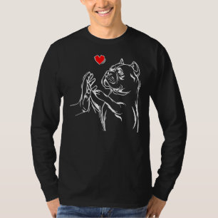 American Bully Love Cute Pitbull Dog Mom Funny Gir T-Shirt