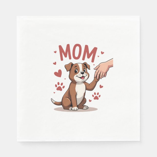 American Bully Mum Cute Dog Mama Funny Women Napkin (Front)